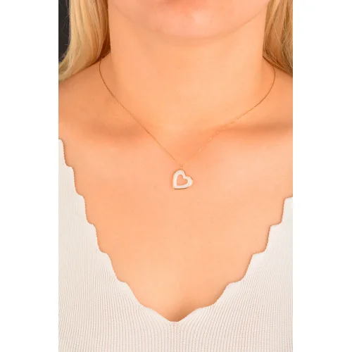 Cebeci 14 Ayar Kalpli Sedef Altın Kolye