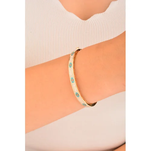 Cebeci 14 Ayar Sedefli Bilezik