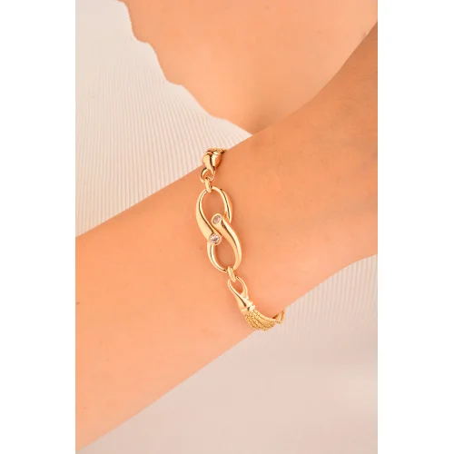 Cebeci 14 Ayar Sonsuzluk Altın Bileklik