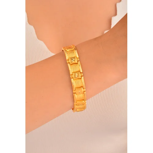 Cebeci 22 Ayar Yıldızlı Altın Bileklik