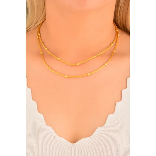 Cebeci 22 Ayar Dorika Altın Kolye