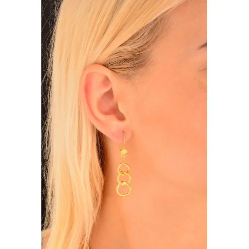 Cebeci 22 Ayar Uzay Yolu Altın Küpe