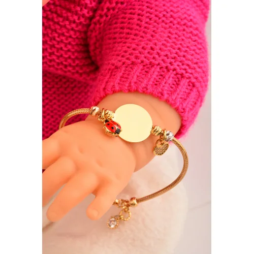 Cebeci 14 Ayar Çocuk Plakalı Altın Bileklik