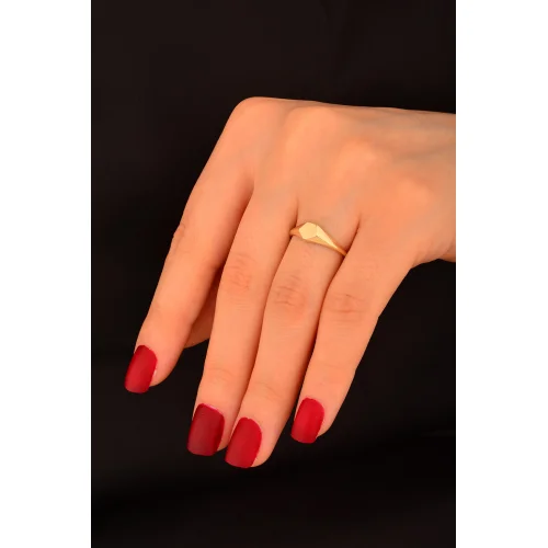 Düz Beşgen Altın Yüzük