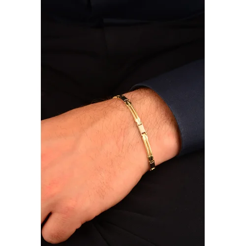 Cebeci 14 Ayar Erkek Altın Bileklik