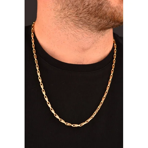 Cebeci 14 Ayar Erkek Altın Ataç Zincir Kolye 75cm