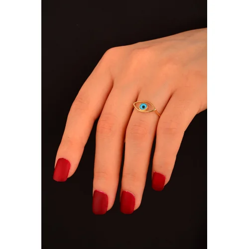 Cebeci 14 Ayar Göz Altın Yüzük