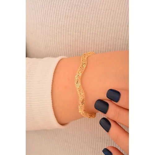 Cebeci 14 Ayar Kelepçe Altın Bileklik