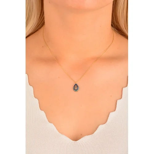 Nazarlı Altın Kolye