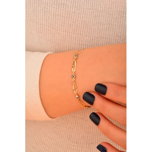 Nazarlı Hallow Altın Bileklik