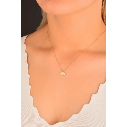 Rose Göz Altın Kolye