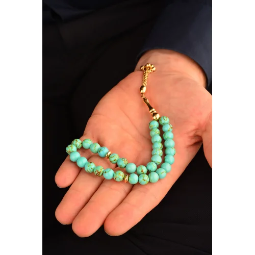 Turkuaz Taşlı Tesbih