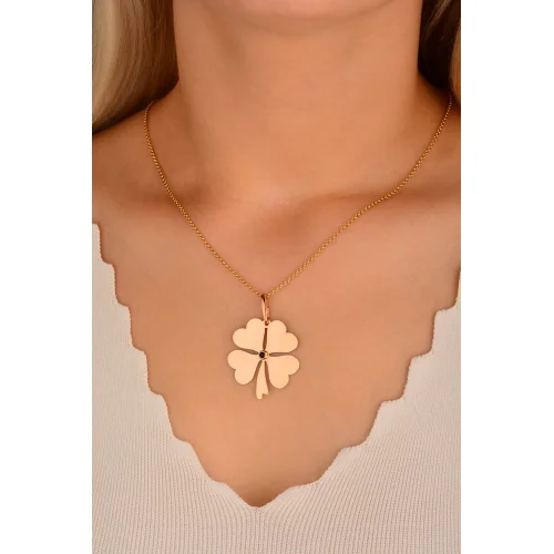 Cebeci 14 Ayar Yonca Altın Kolye