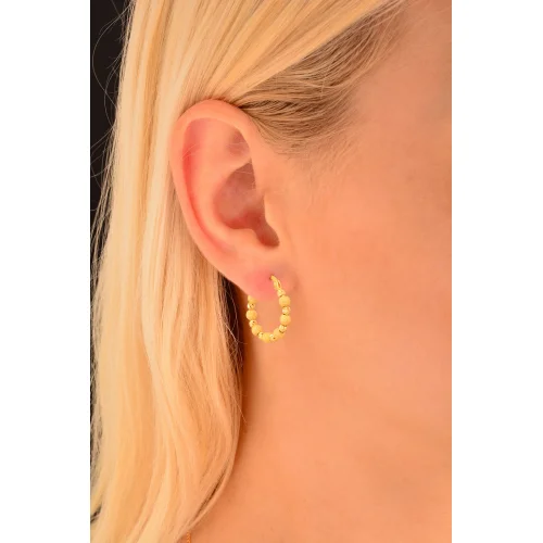 Cebeci 22 Ayar Dorikalı Altın Halka Küpe