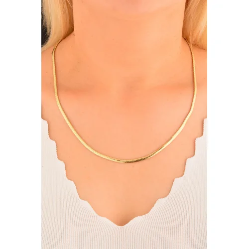 Cebeci 14 Ayar Altın Balıksırtı Kolye