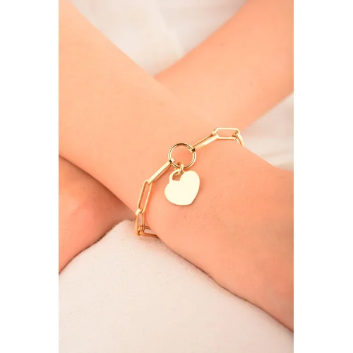 Cebeci 14 Ayar Kalpli Ataç Altın Bileklik