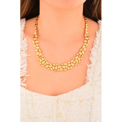 Cebeci 22 Ayar Taş Model Altın Gerdanlık