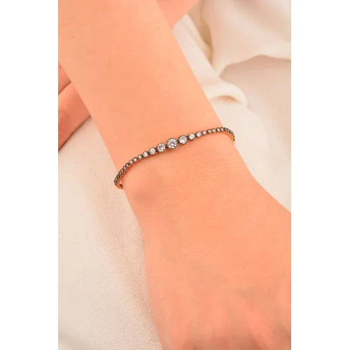 Cebeci 14 Ayar Su Yolu Rose Altın Bileklik