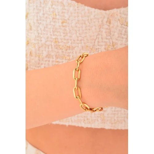 Cebeci 14 Ayar Ataç Zincir Modelli Altın Bileklik