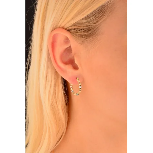 Cebeci 14 Ayar Dorikalı Top Altın Küpe