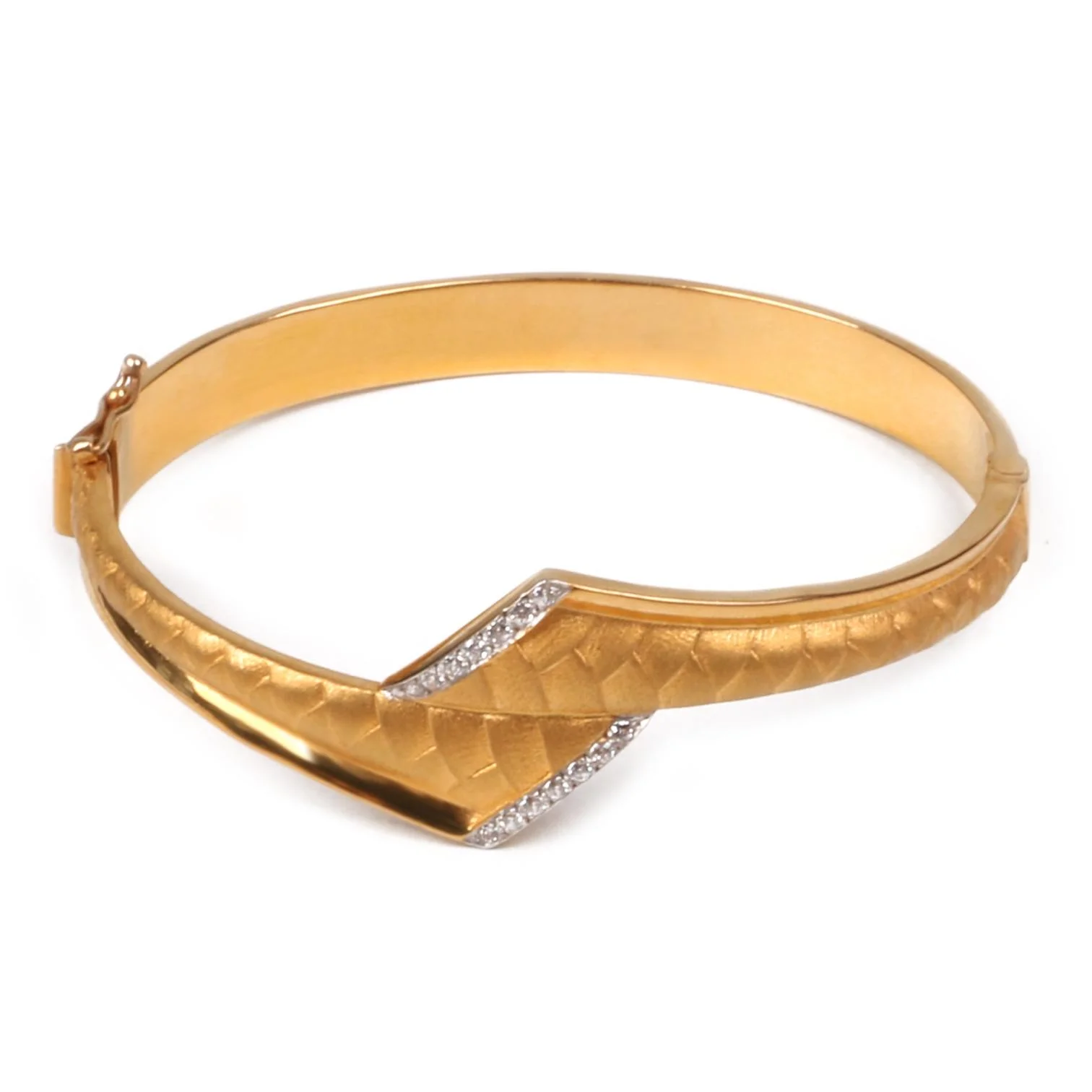 Cebeci 22 Ayar Taşlı Kelepçe Bilezik