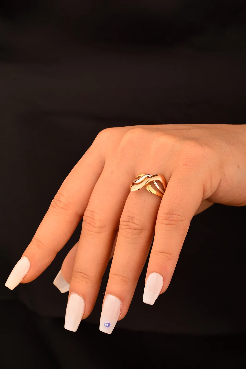 Cebeci Üç Renkli  Altın Yüzük