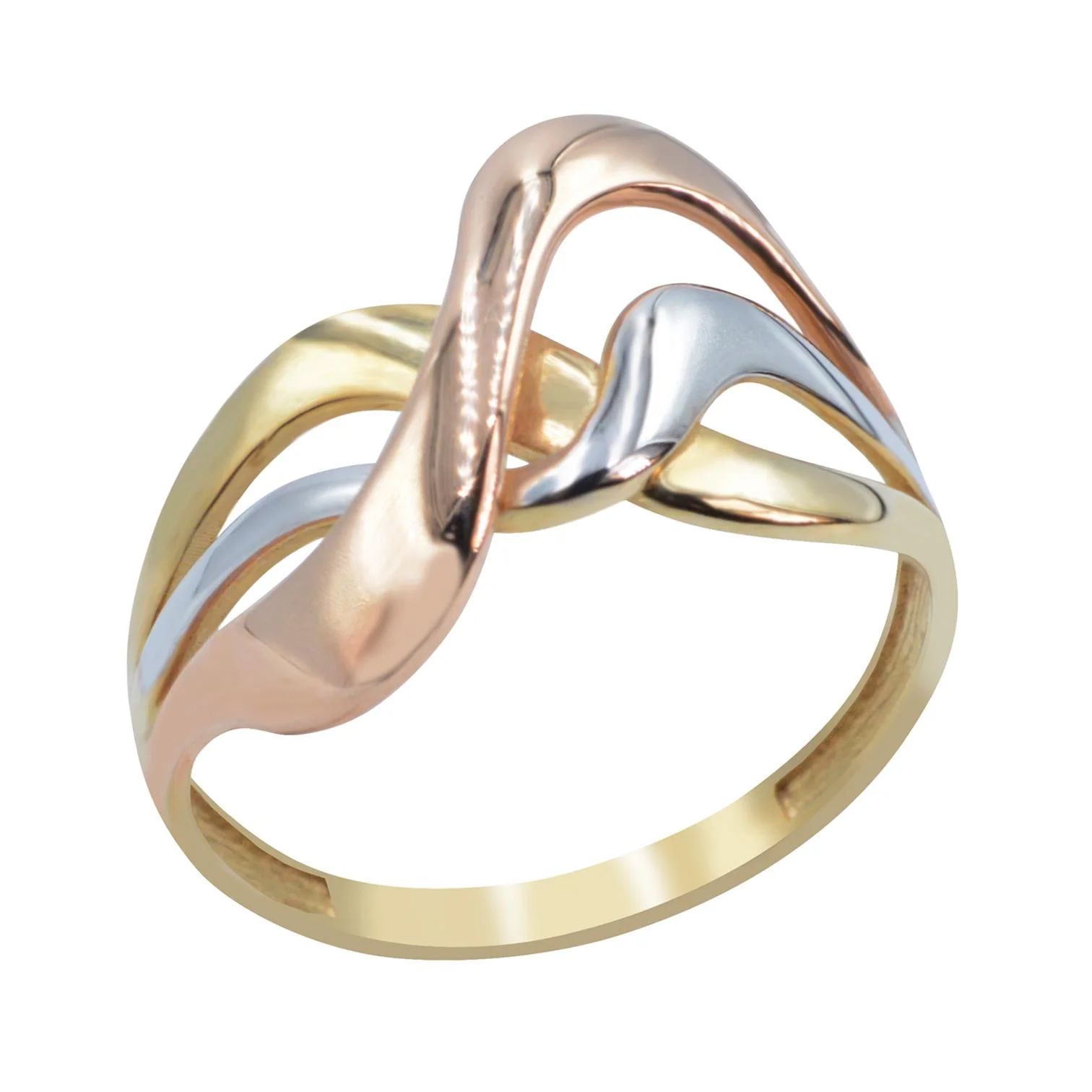 Cebeci Üç Renkli  Altın Yüzük