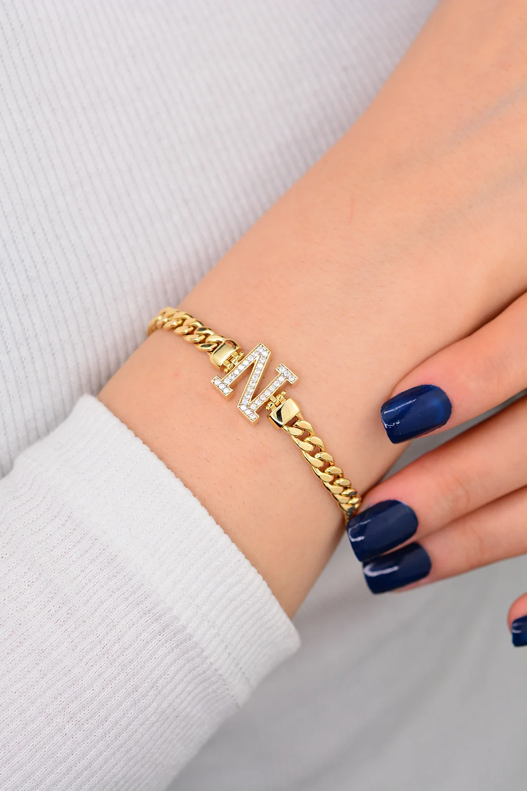 Cebeci 14 Ayar Harfli Altın Bileklik