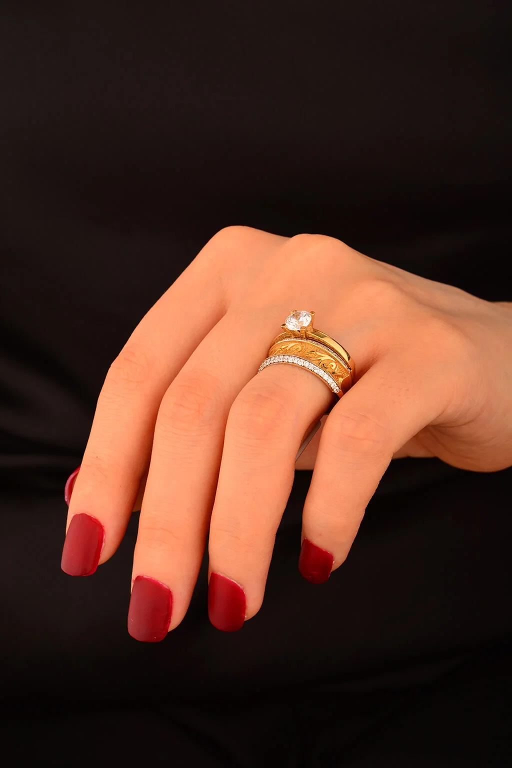 Cebeci 14 Ayar Twin Altın Yüzük