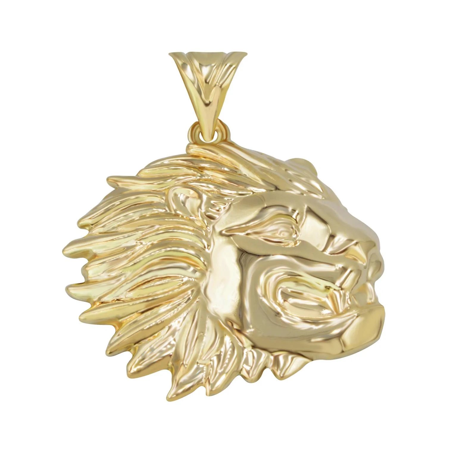 Cebeci 14 Ayar Aslan Başı Altın Kolye Ucu