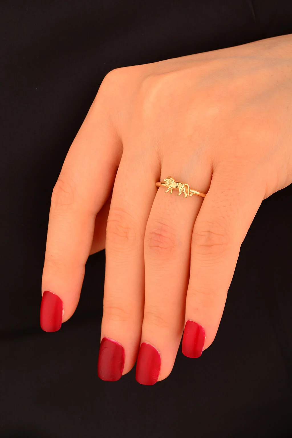 Cebeci 14 Ayar Aslan Altın Yüzük