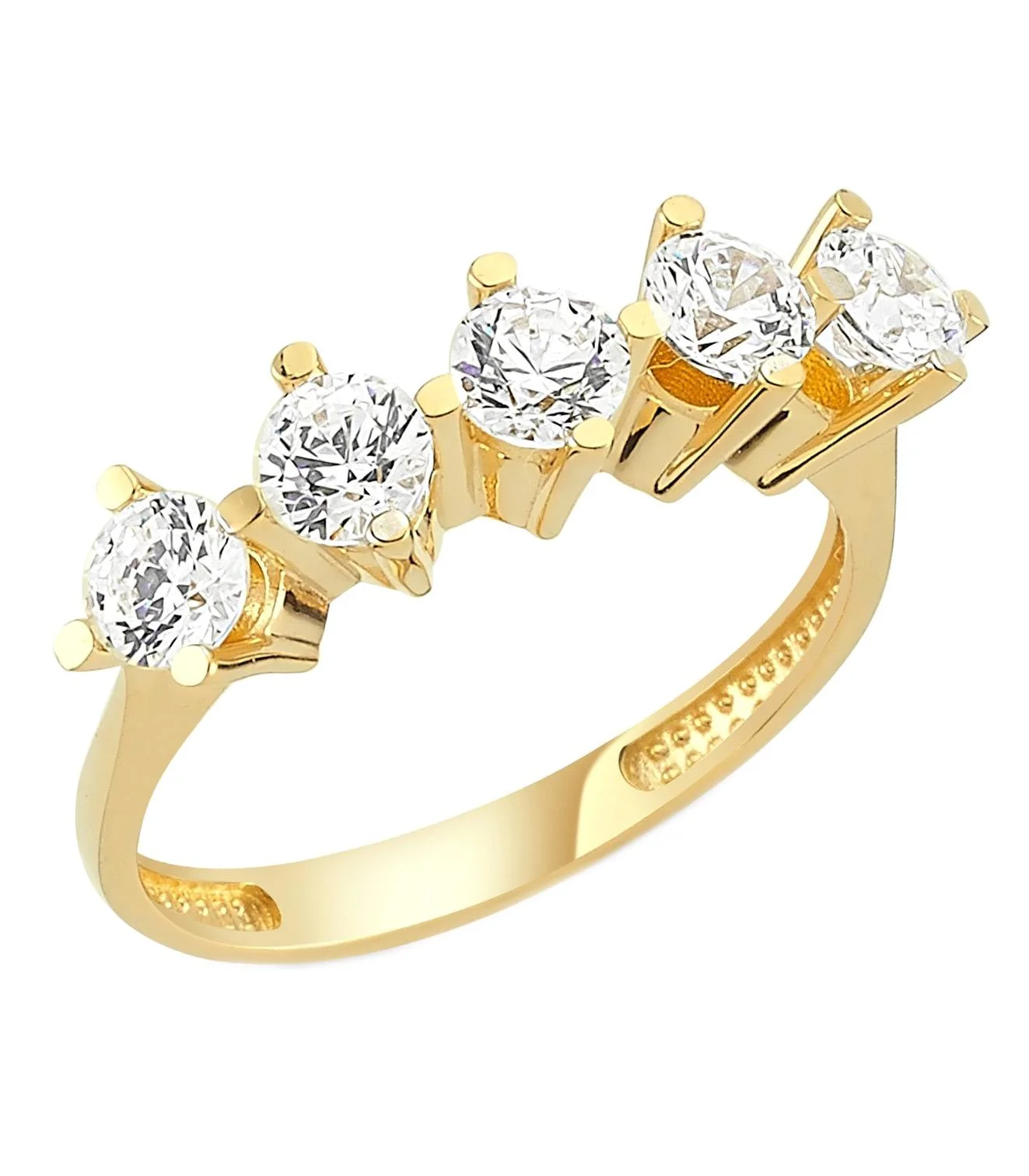 Cebeci 14 Ayar Beştaş Altın Yüzük