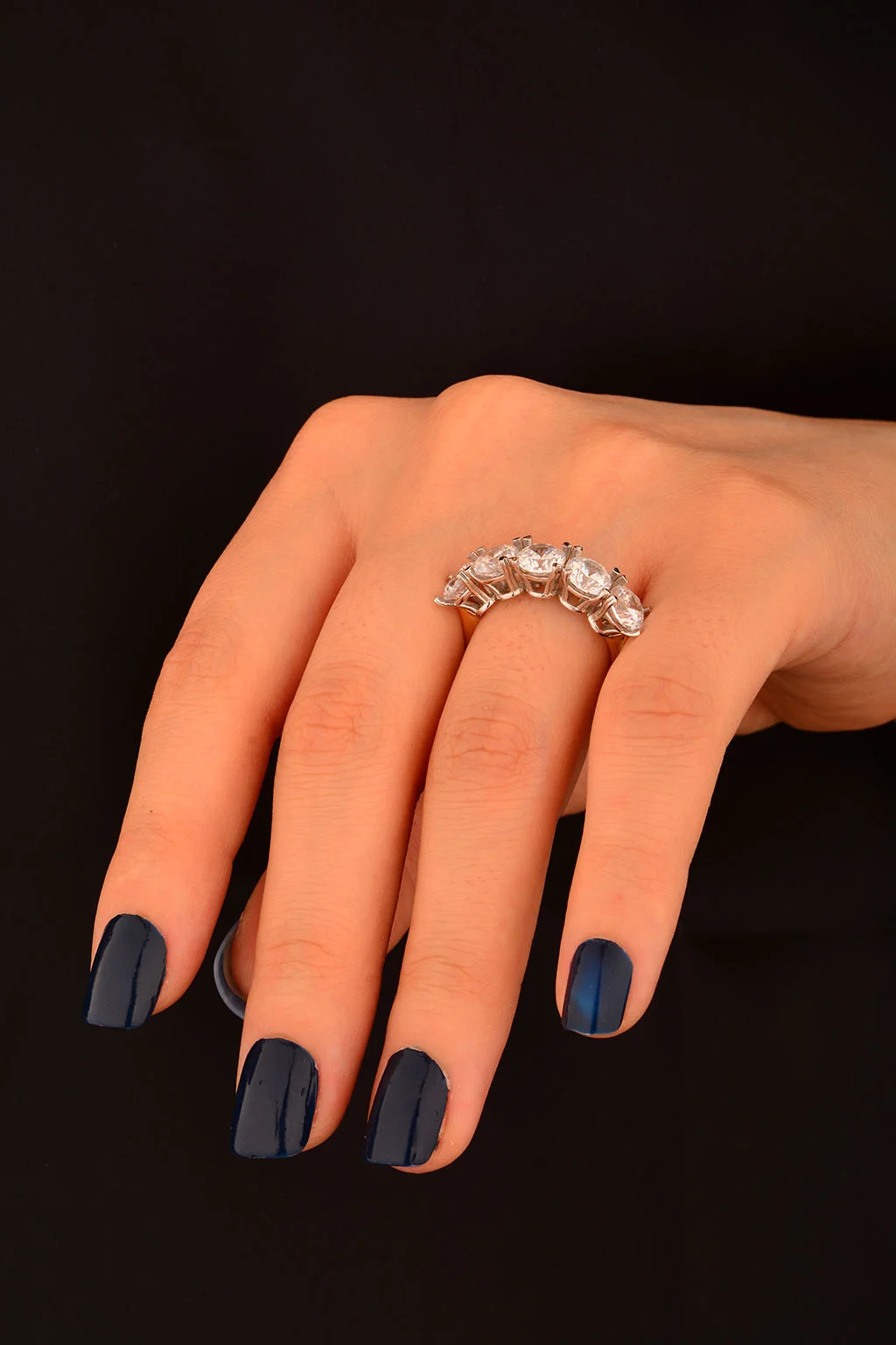 Cebeci 14 Ayar İki Renkli Beştaş Altın Yüzük