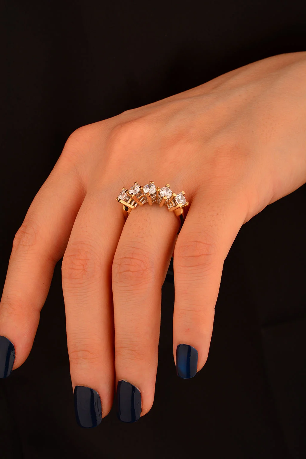 Beş Taş Altın Yüzük