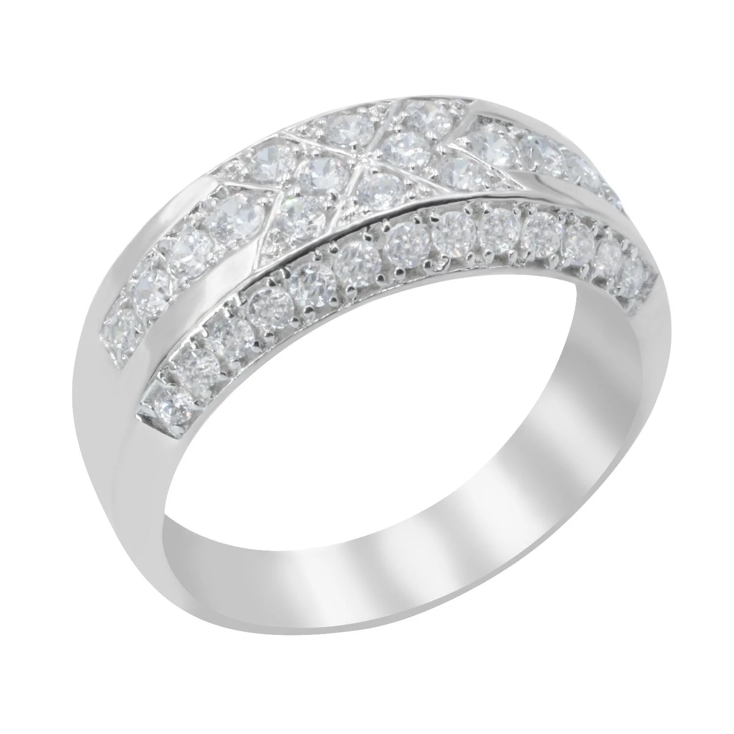 Cebeci 14 Ayar Beyaz Altın Fantazi Yüzük