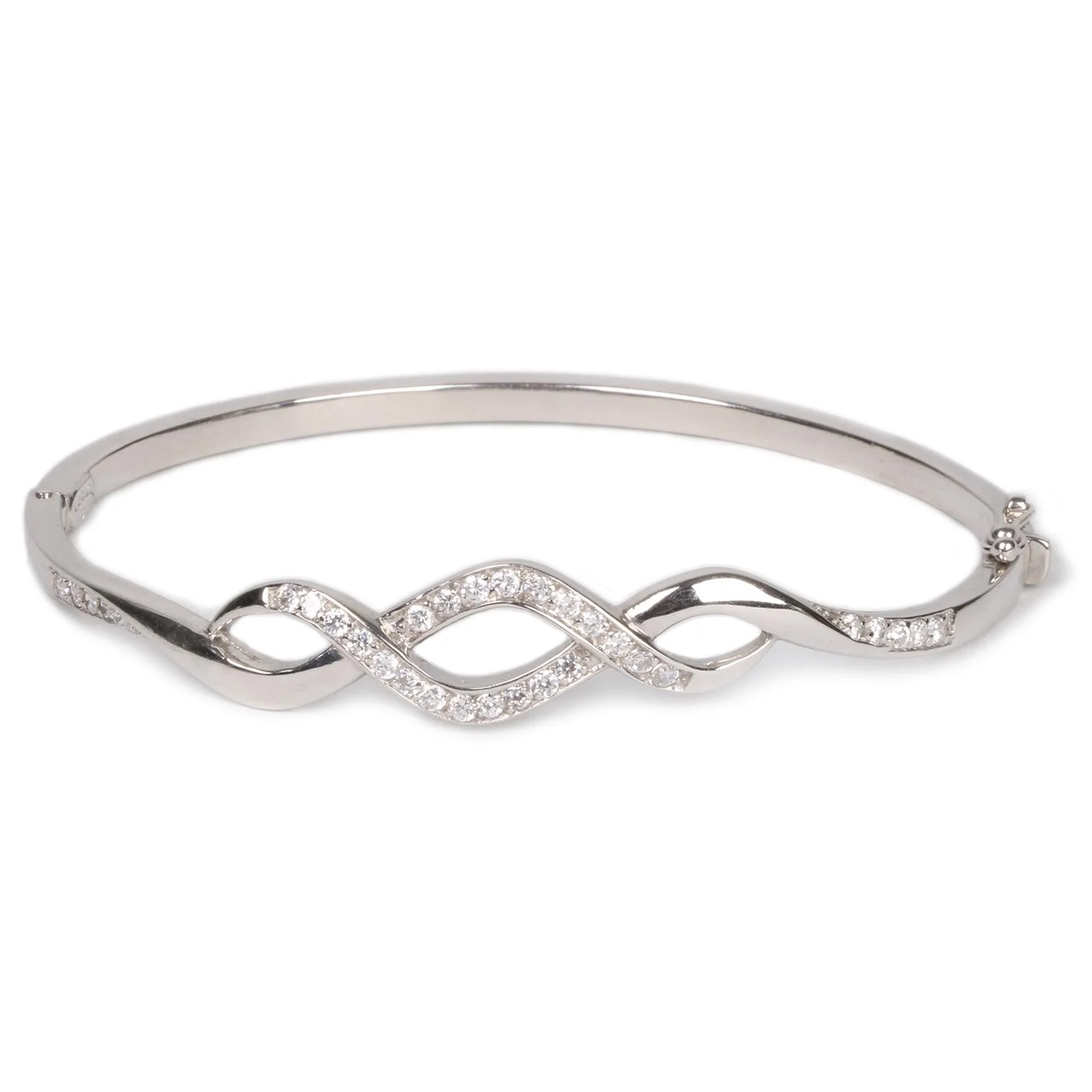 Cebeci 14 Ayar Kelepçeli Beyaz Altın Bilezik