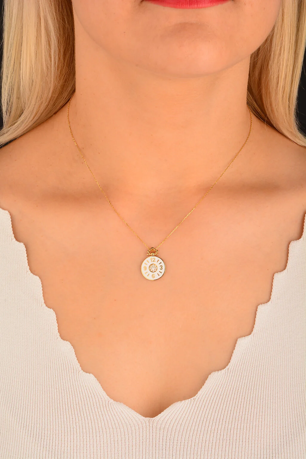 Cebeci 14 Ayar Saatli Altın Kolye