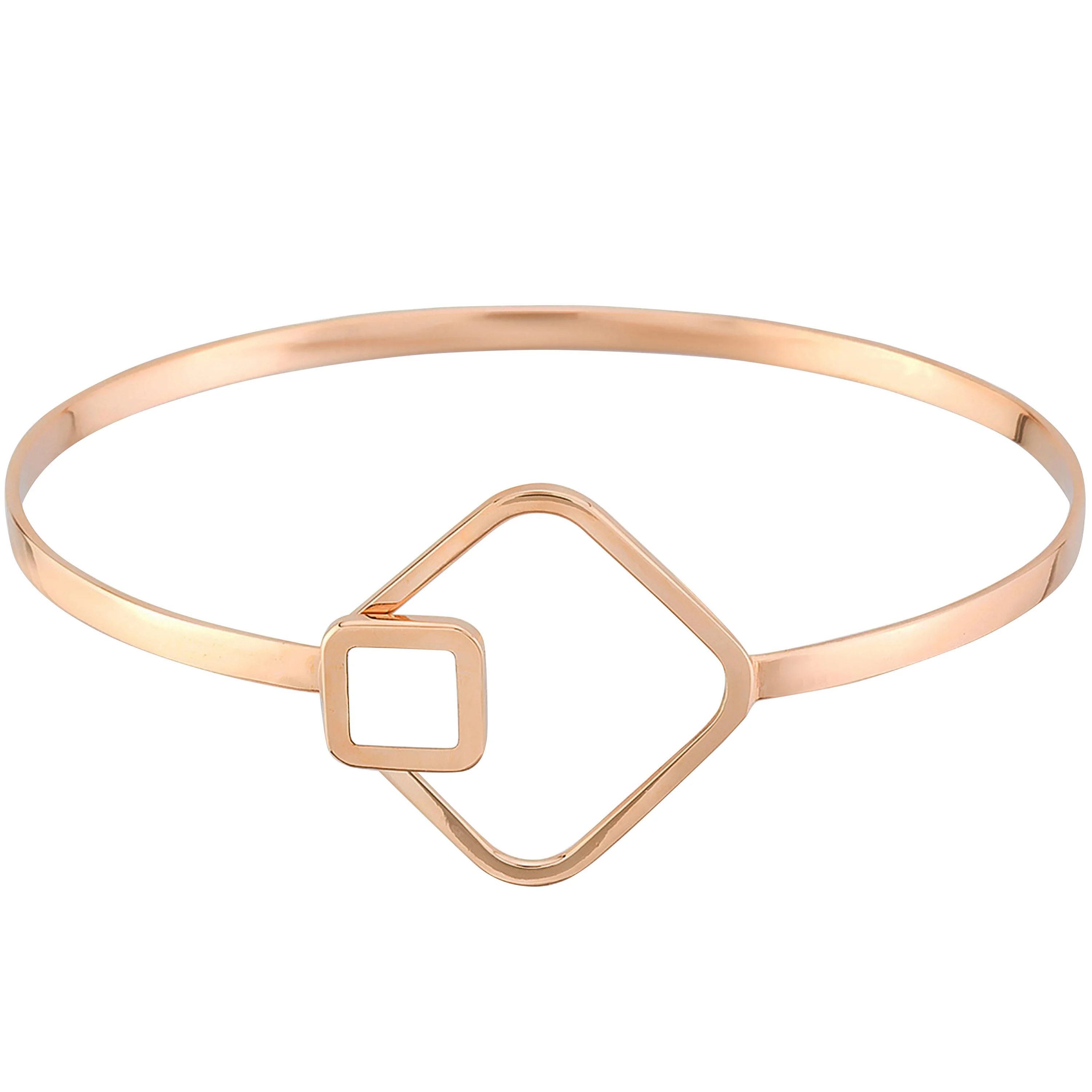 Cebeci 14 Ayar Taşlı Rose Altın Bilezik