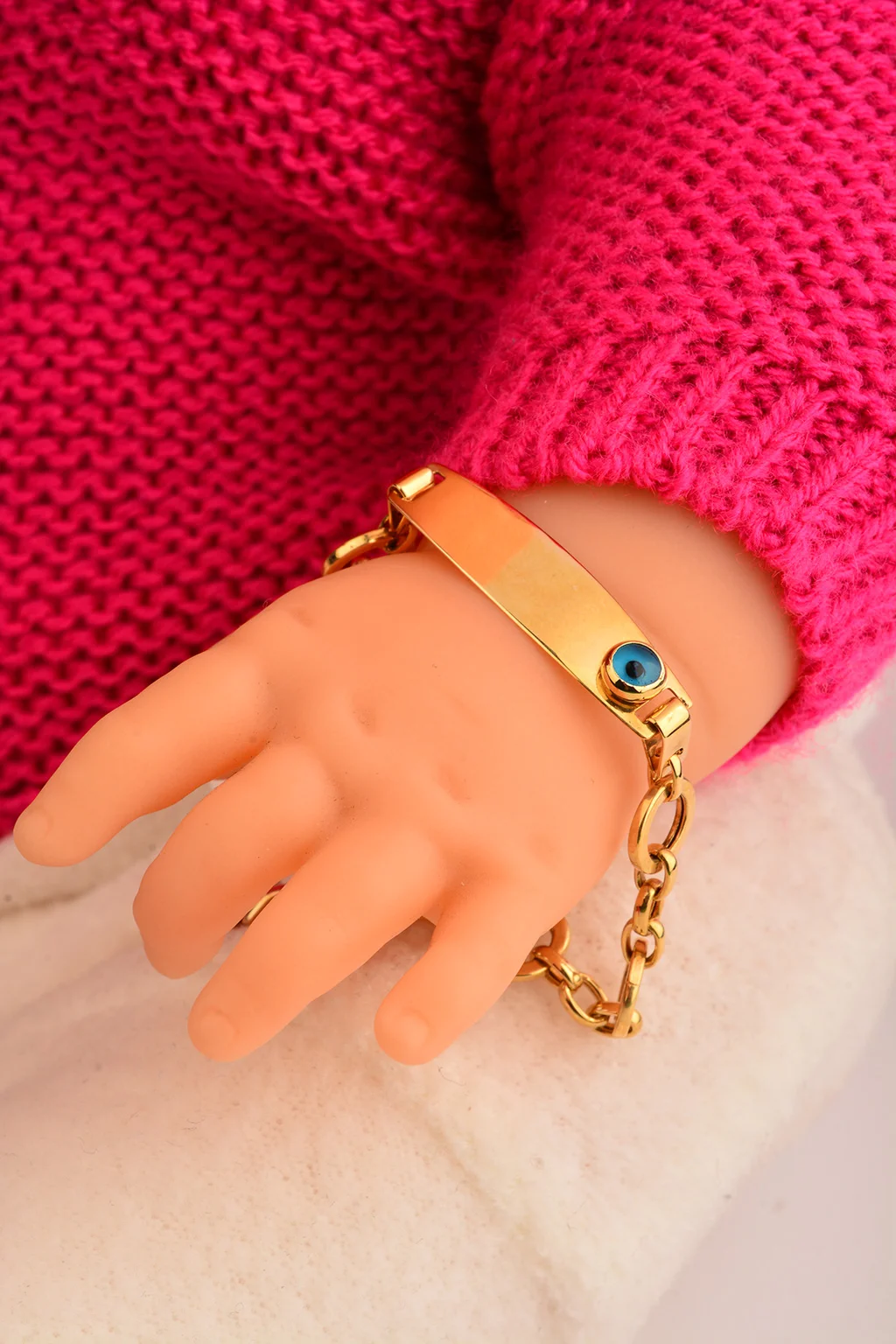 Cebeci 14 Ayar Çocuk Nazarlı Altın Künye