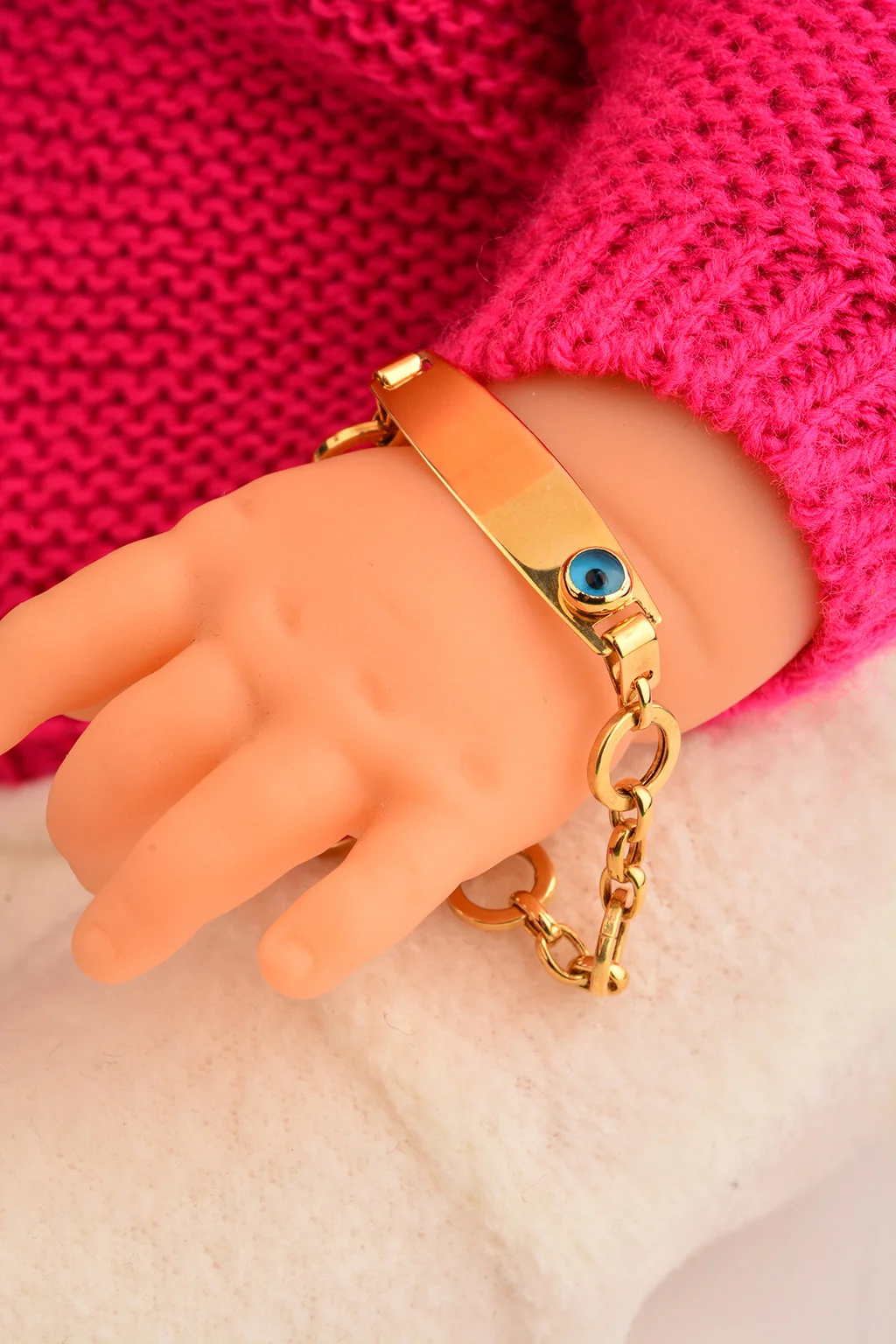 Cebeci 14 Ayar Çocuk Nazarlı Altın Künye