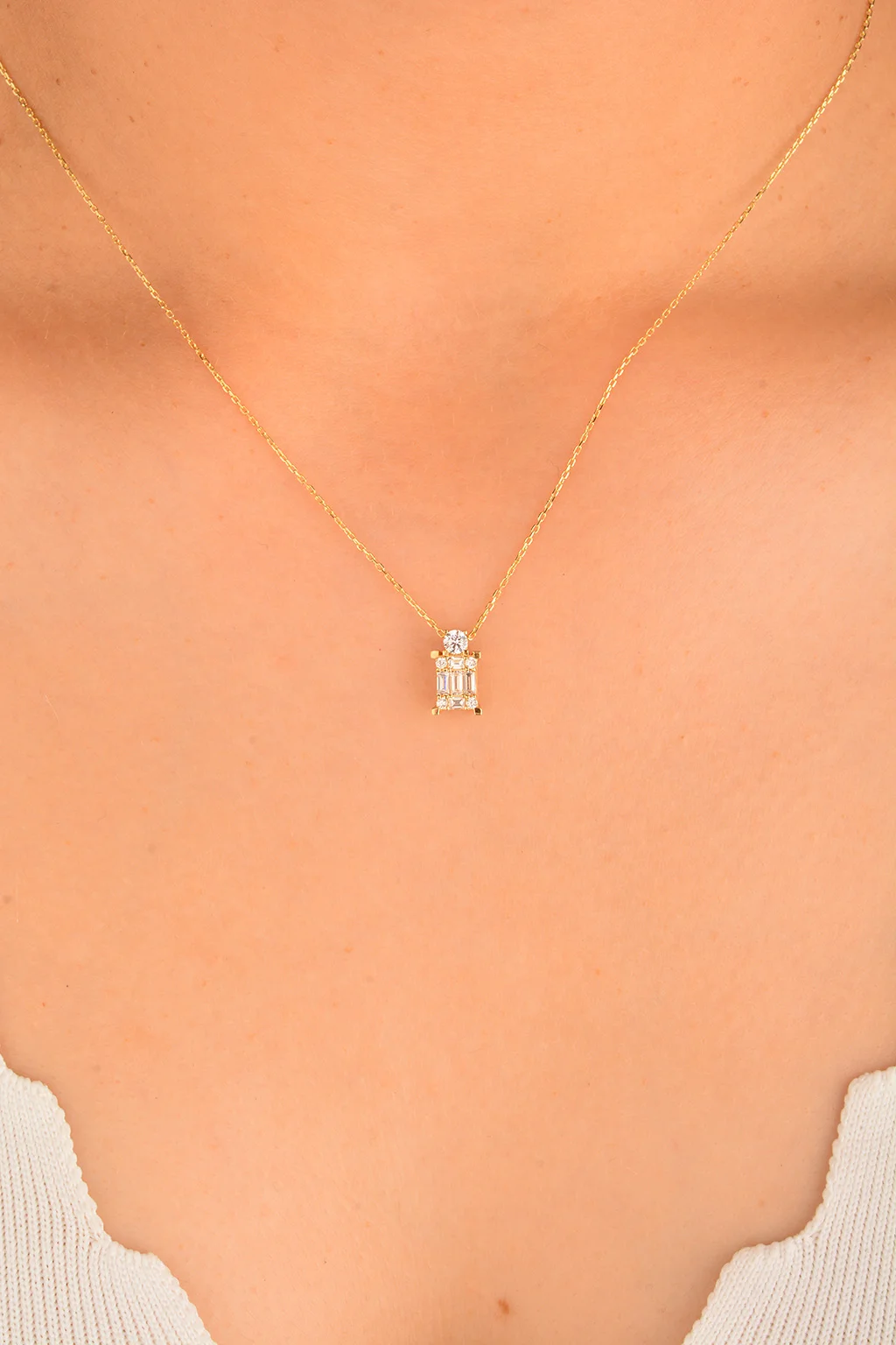 Cebeci 14 Ayar Baget Altın Kolye