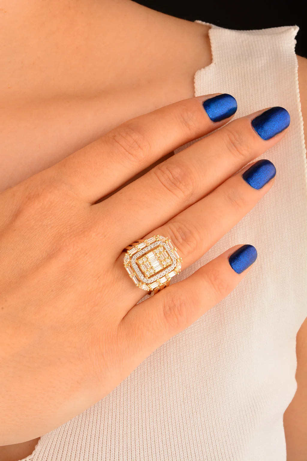 Cebeci 14 Ayar Baget Altın Yüzük