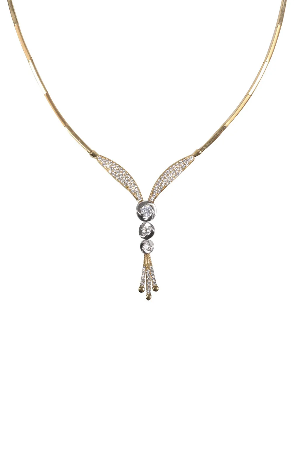 Cebeci 14 Ayar Taşlı Altın Kolye