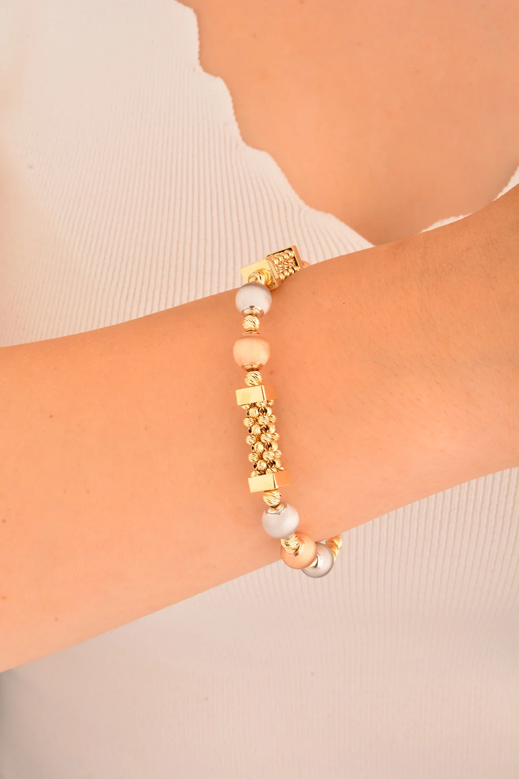 Cebeci 14 Ayar Dorika Altın Bileklik