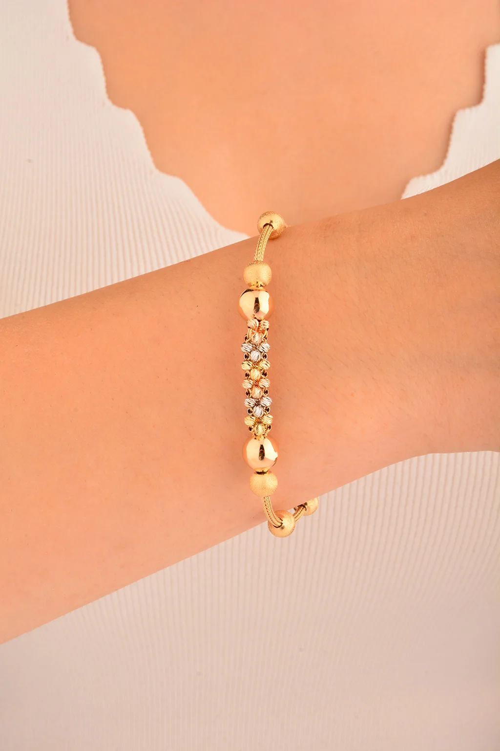 Cebeci 14 Ayar Dorika Altın Bileklik