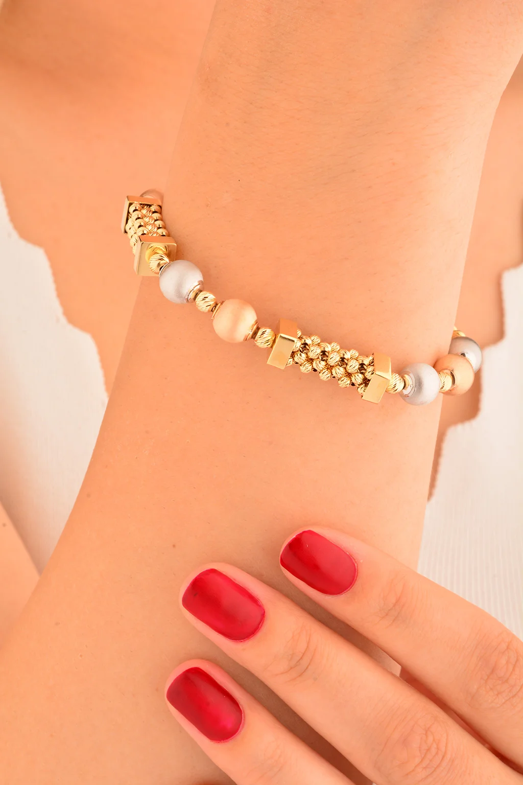 Cebeci 14 Ayar Dorika Altın Bileklik