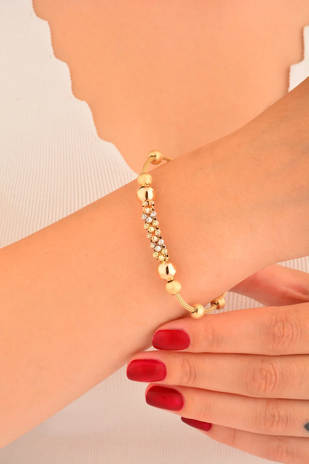 Cebeci 14 Ayar Dorika Altın Bileklik