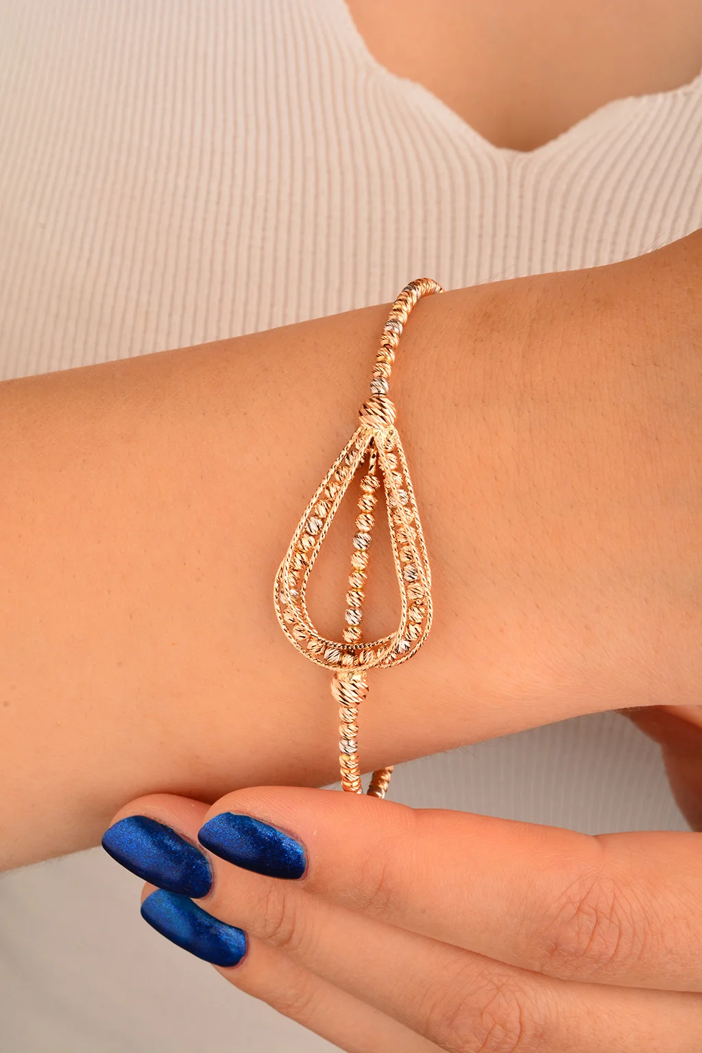 Cebeci 14 Ayar Dorikalı Rose Altın Bileklik