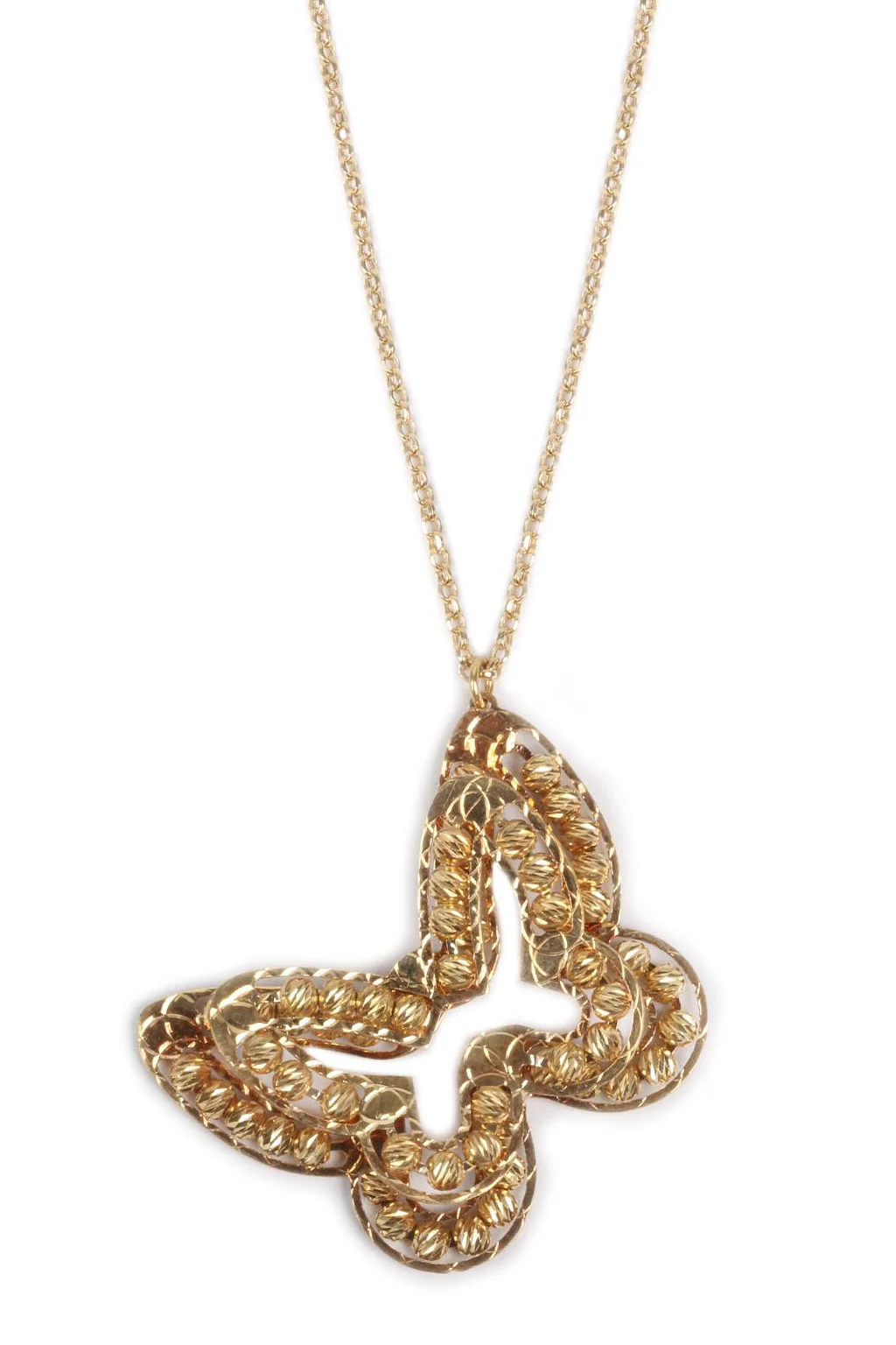 Cebeci 14 Ayar Dorikalı Kelebek Altın Kolye