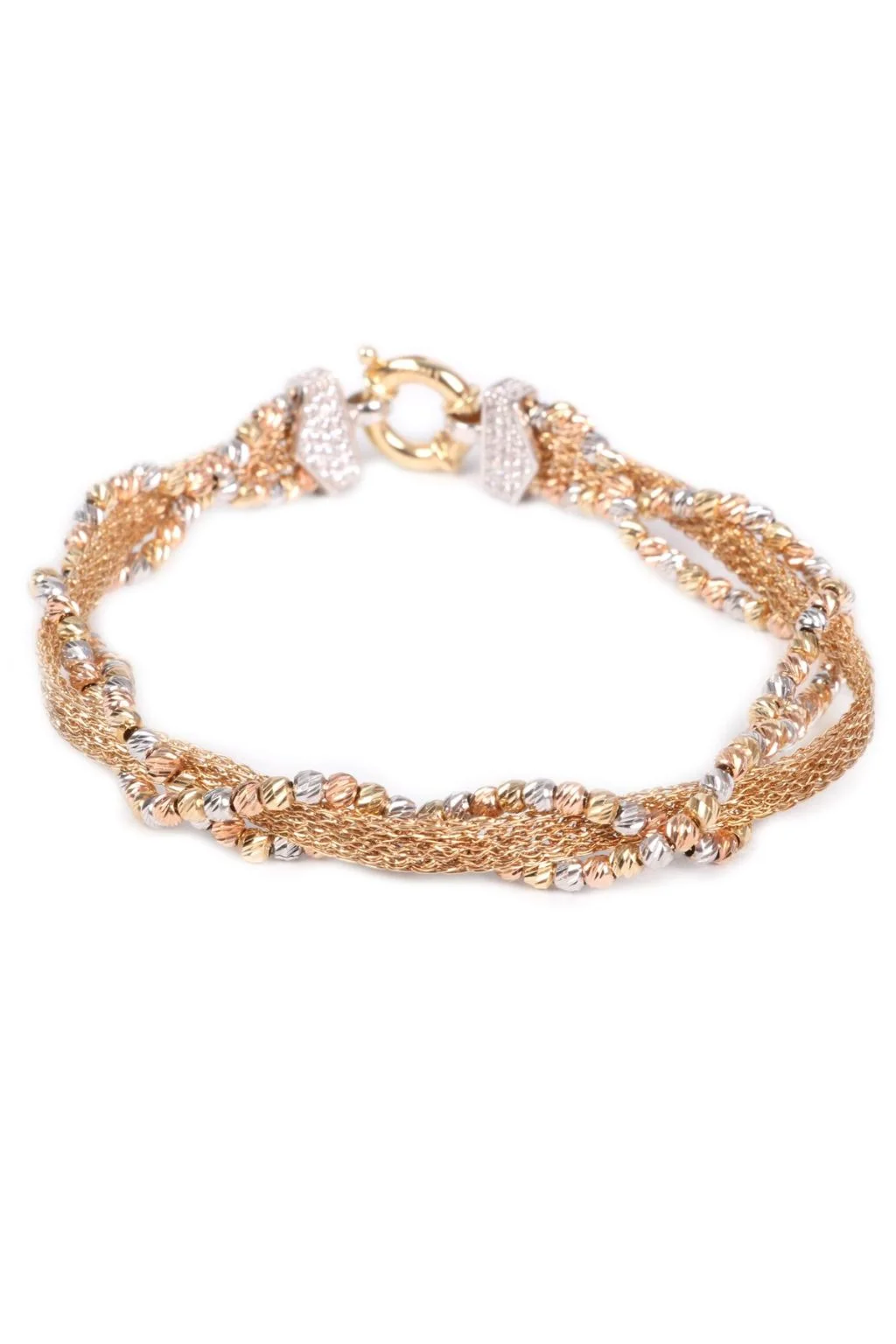 Cebeci 14 Ayar Dorikalı Örgü Hasır Altın Bileklik